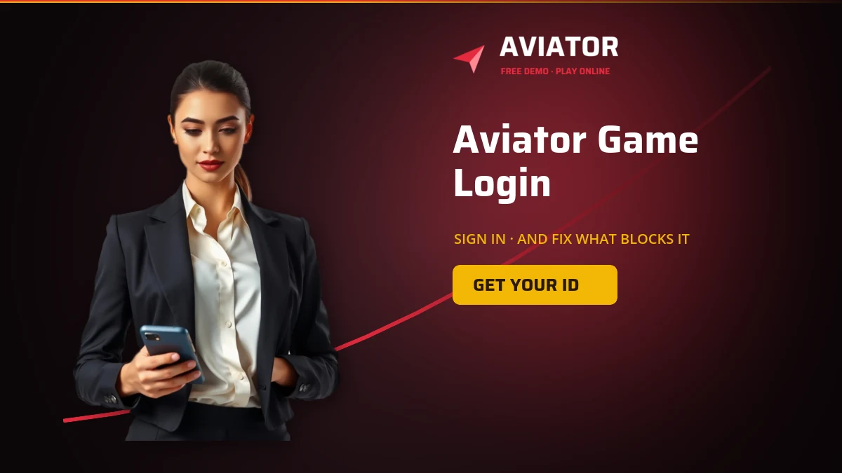 Aviator sign-in card with the free demo balance showing behind it